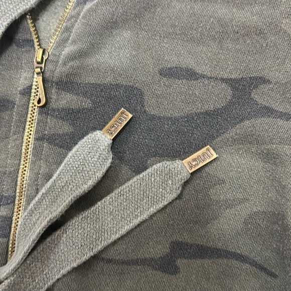 Hooded 3/4 sleeve juicy camo zip - Picture 2 of 6